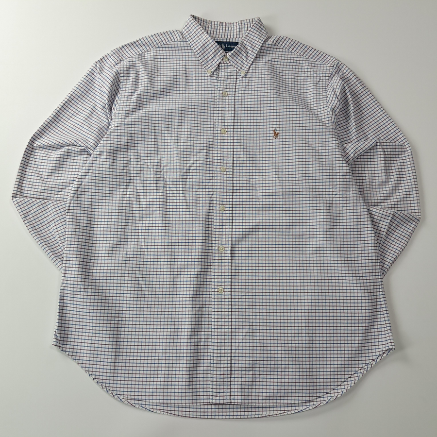 CC114 XL 폴로 00s 블루레드 마이크로체크 셔츠 남방