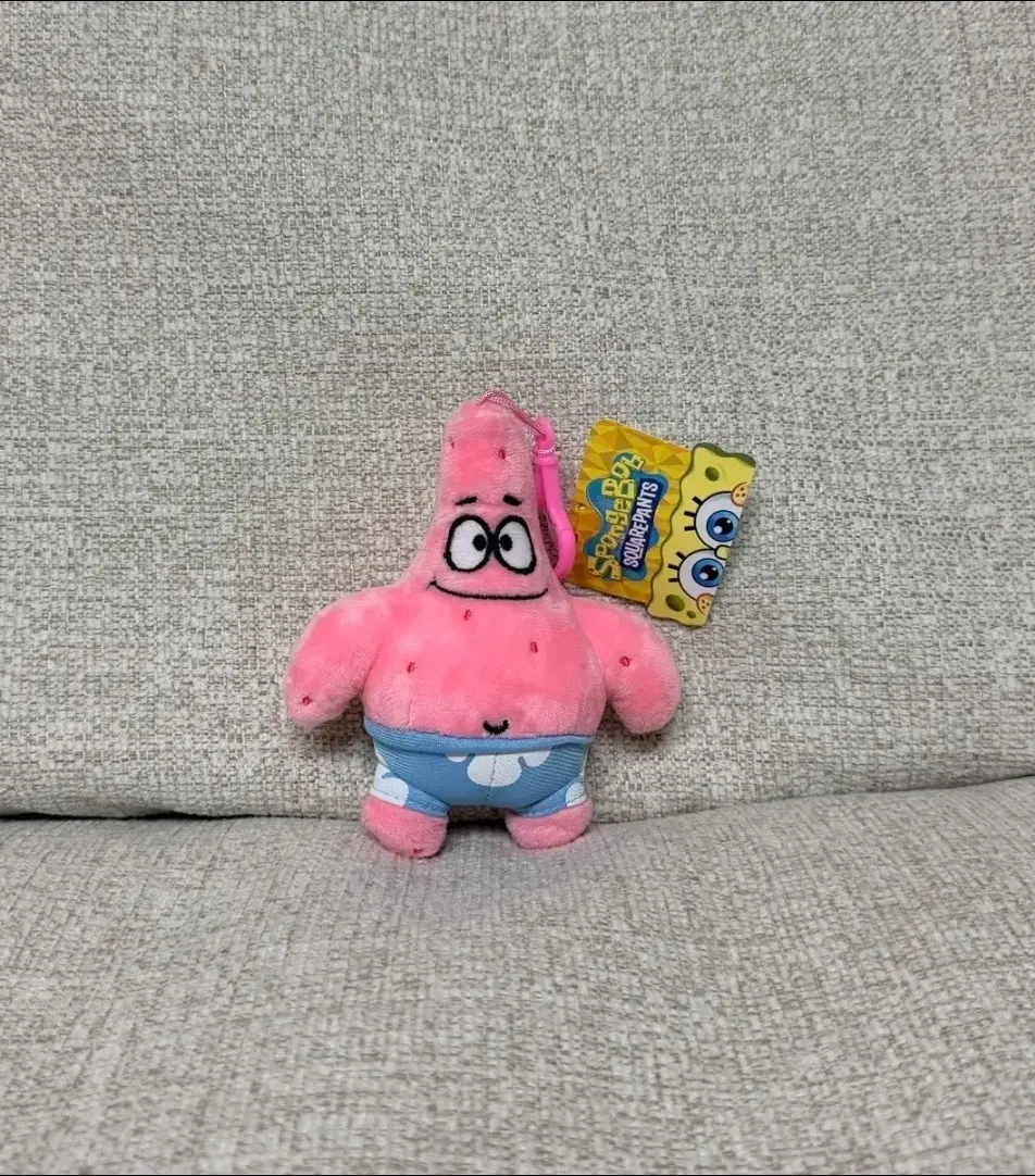 정품 스폰지밥 스펀지밥 뚱이 블루 키링 인형 가방고리 열쇠고리
