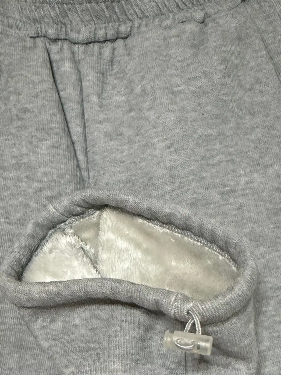 융털안감 밑단 스트링 조거 일자 투웨이 그레이 트레이닝 팬츠