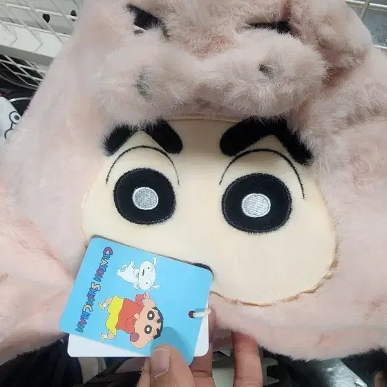 정품 짱구 산리오 겨울 모자 목돌이 일체형