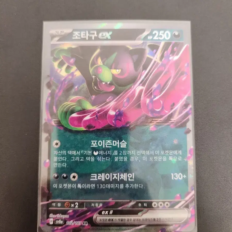 포켓몬카드 조타구 EX RR