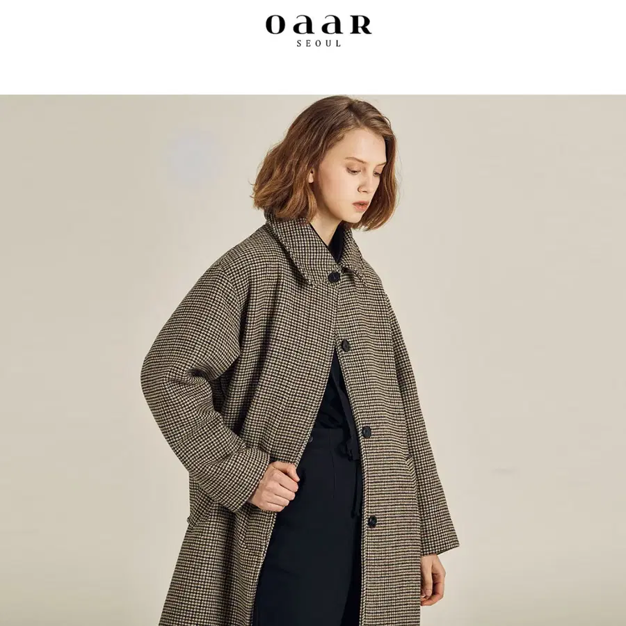 오아르(OAAR) 후드 울 코트 프리사이즈 새상품