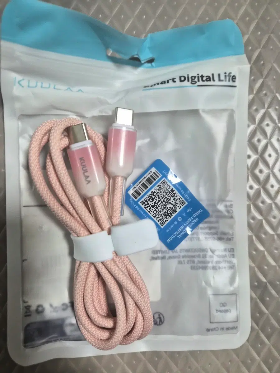 USB-C 핑크 PD60w 고속충전케이블 새상품