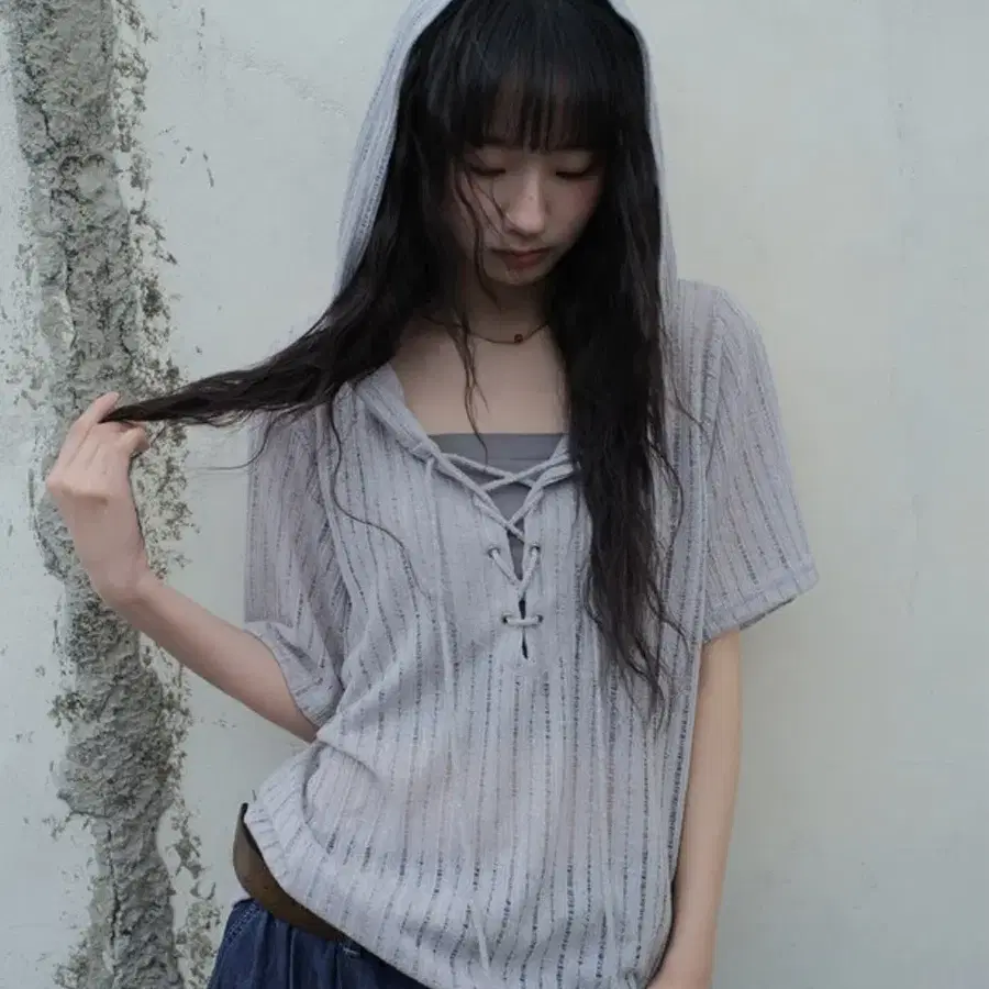 아일렛 루즈 후드 (그레이)