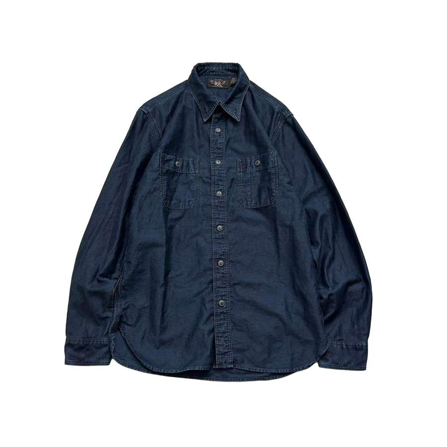 20s RRL 더블알엘 인디고 코튼 린넨 워크셔츠