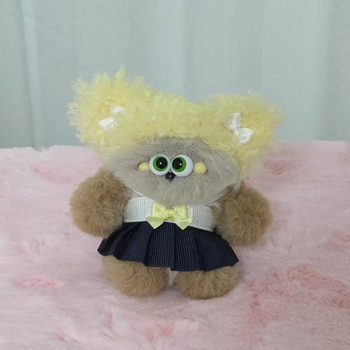 몽당몬스터 소녀 베이비 옐로우 키링 핸드메이드 인형 몽당의 작업실