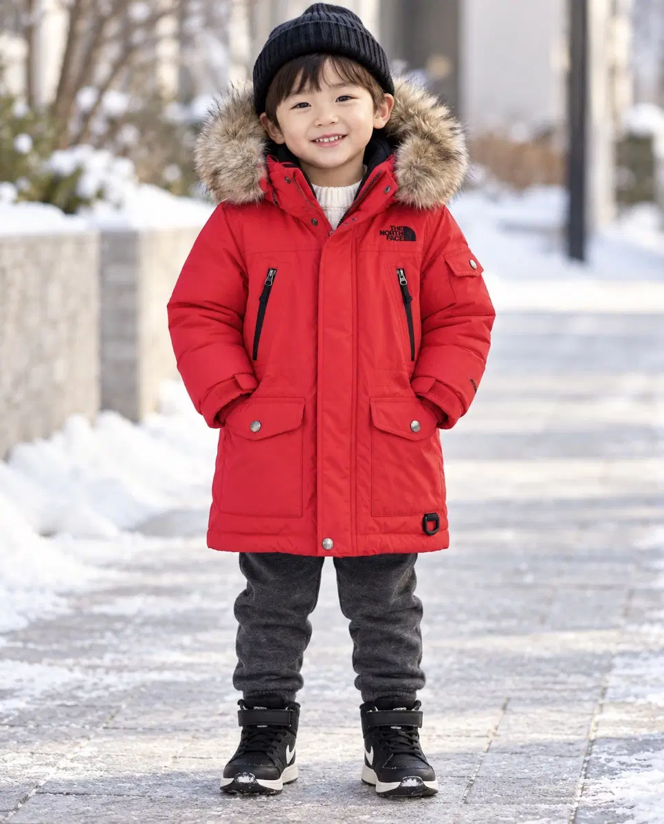 100사이즈 노스페이스 맥머도 덕다운 하프패딩 레드 정품
