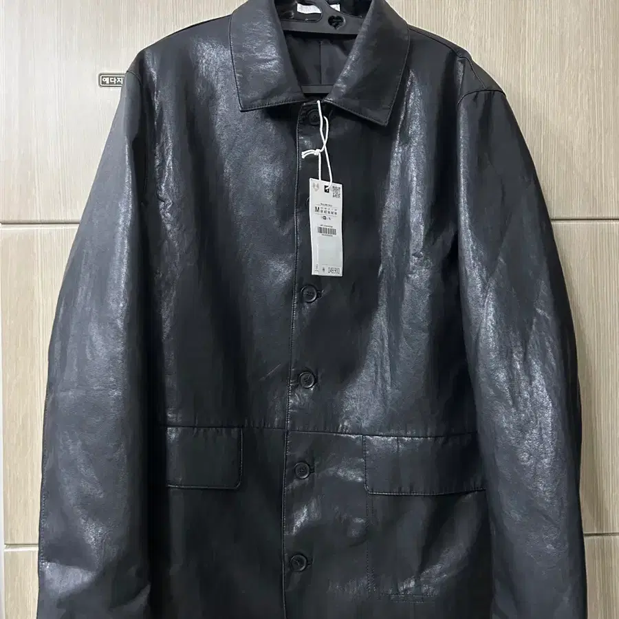 자라 릴렉스핏 페이크 레더 오버 셔츠 M 3548/430/800