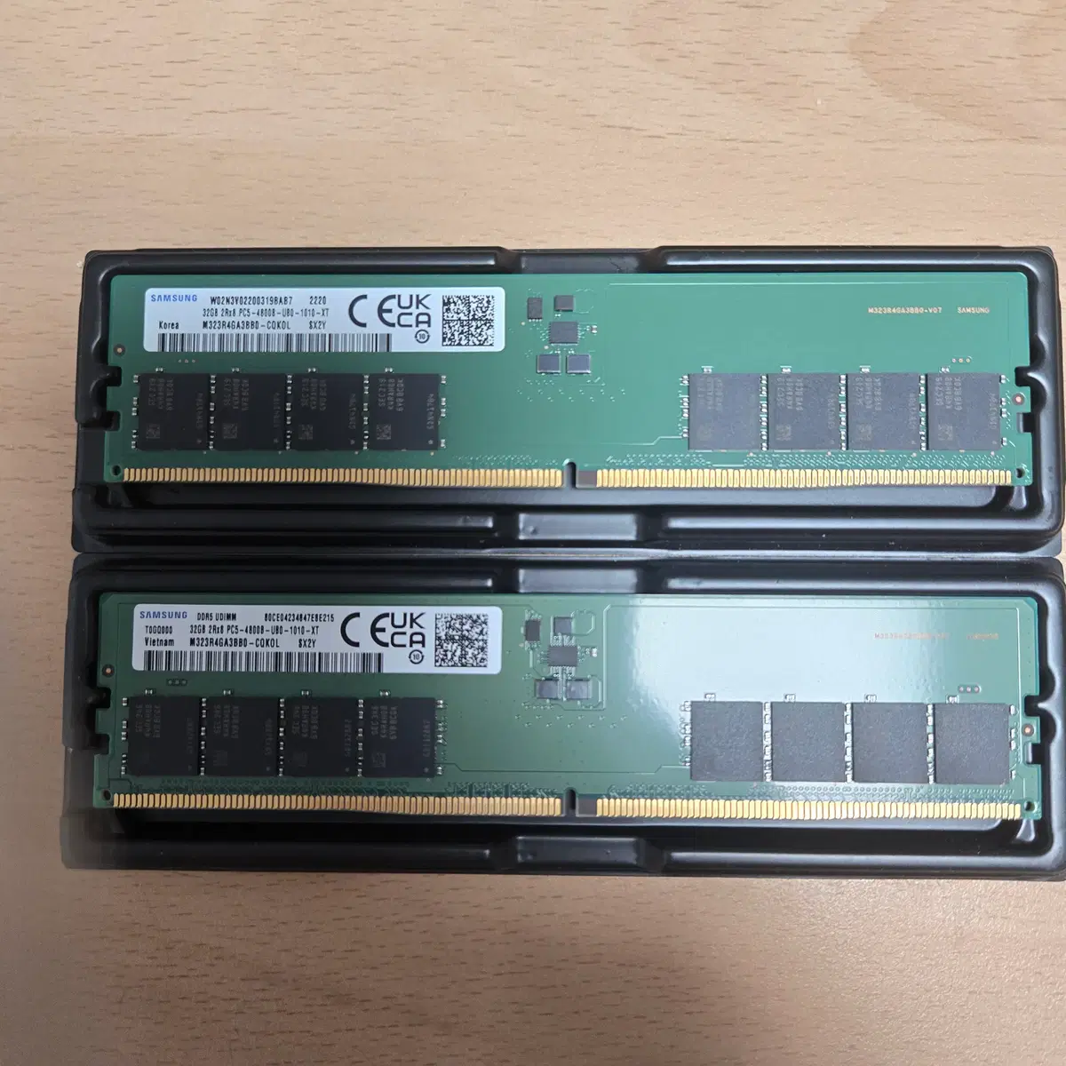 DDR5 4800 32GB 메모리 2개가 1셋트 memtest86 pass