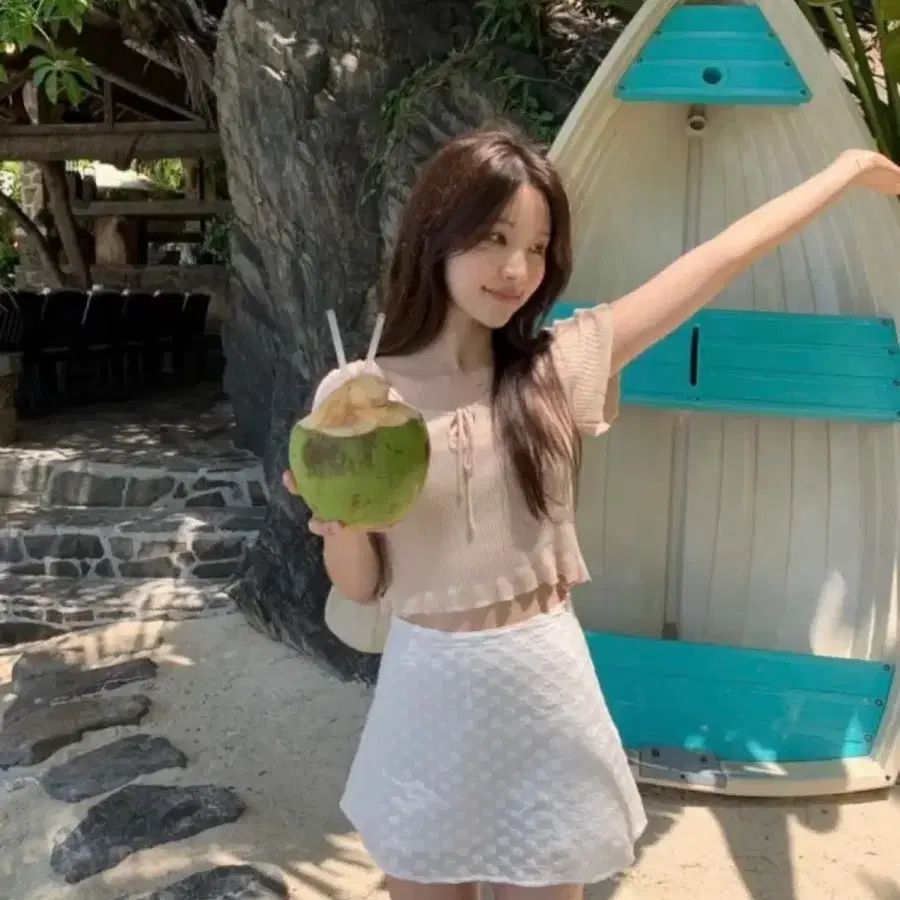 레이지샵 lazy shop 마가렛 니트 베이지 화이트 2색상