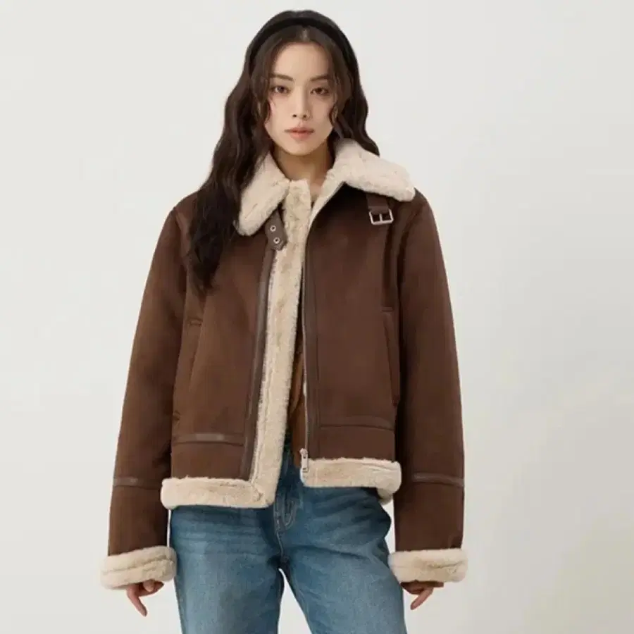 SPAO 스파오 무스탕 브라운 S