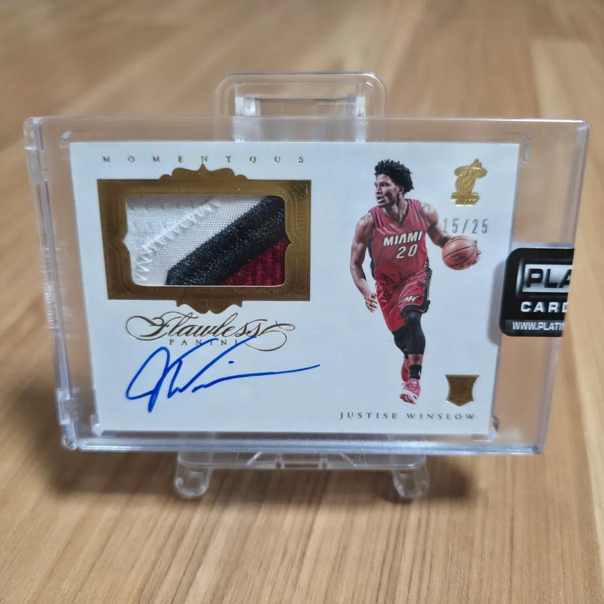 2015-16 Panini Flawless Justise Winslow Momentous Autographed Memorabilia (Patch Auto)