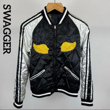 SWAGGER 스와거 리버서블 스카잔 블루종 올 패턴 자수