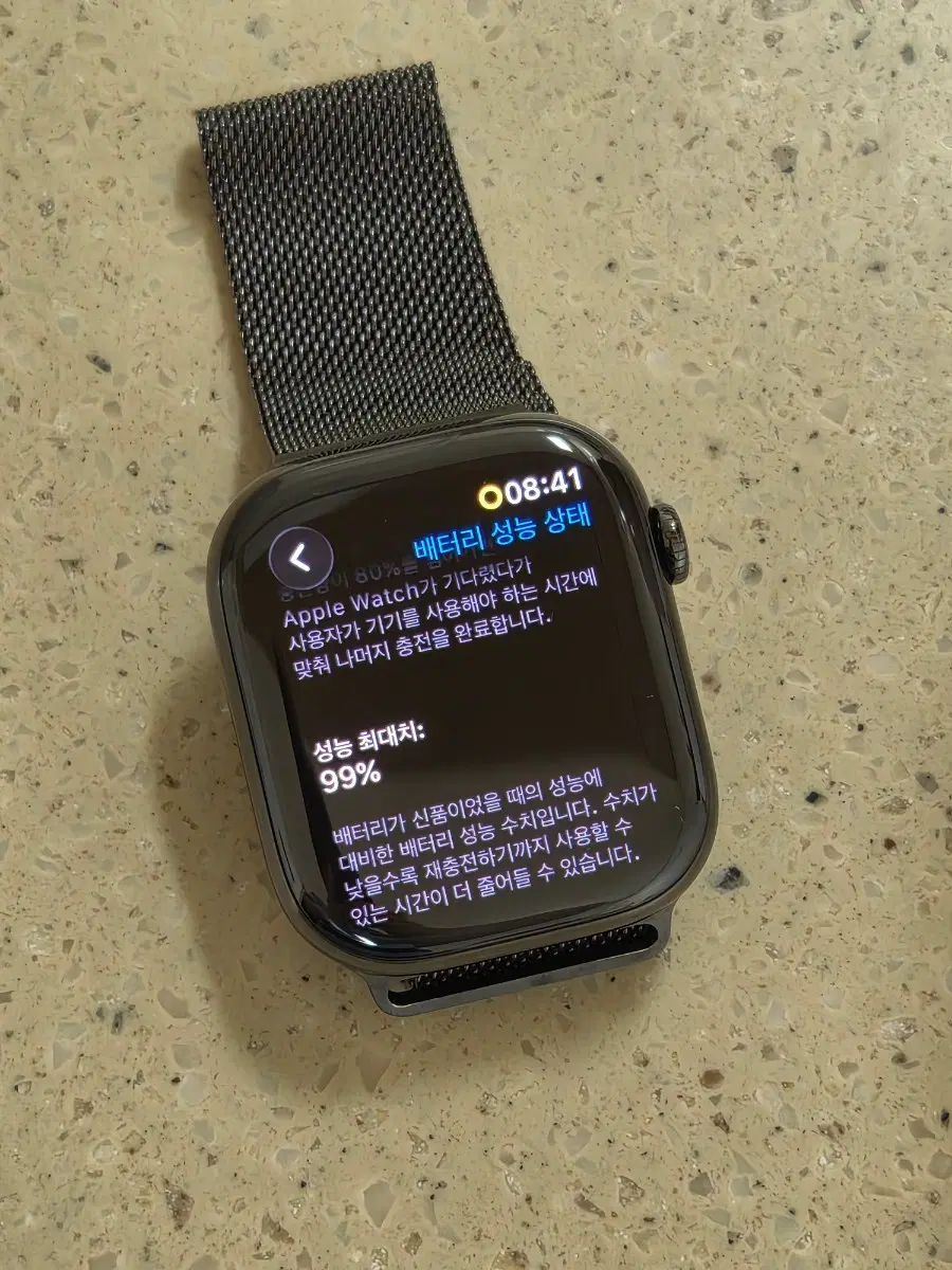 애플워치10 46mm 티타늄 슬레이트 GPS+셀룰러, 밀레니즈루프
