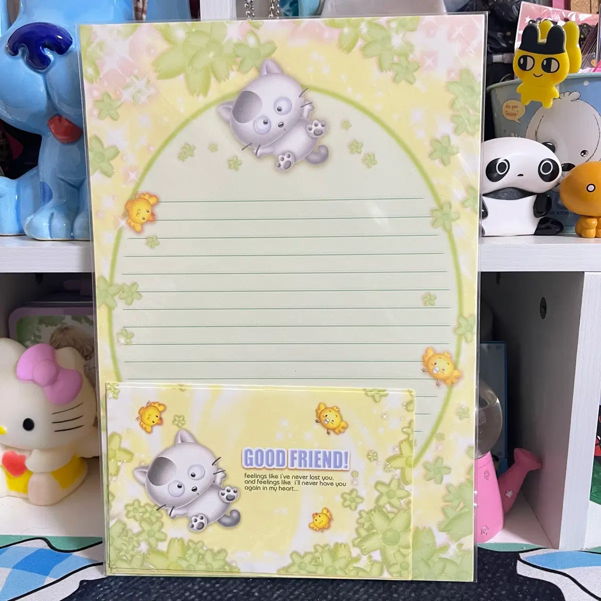 고전문구 냥이 편지지