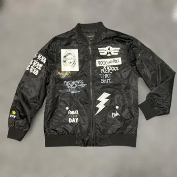 HANLYJ 그래픽 MA-1 블루종 블랙 L~XL 사이즈