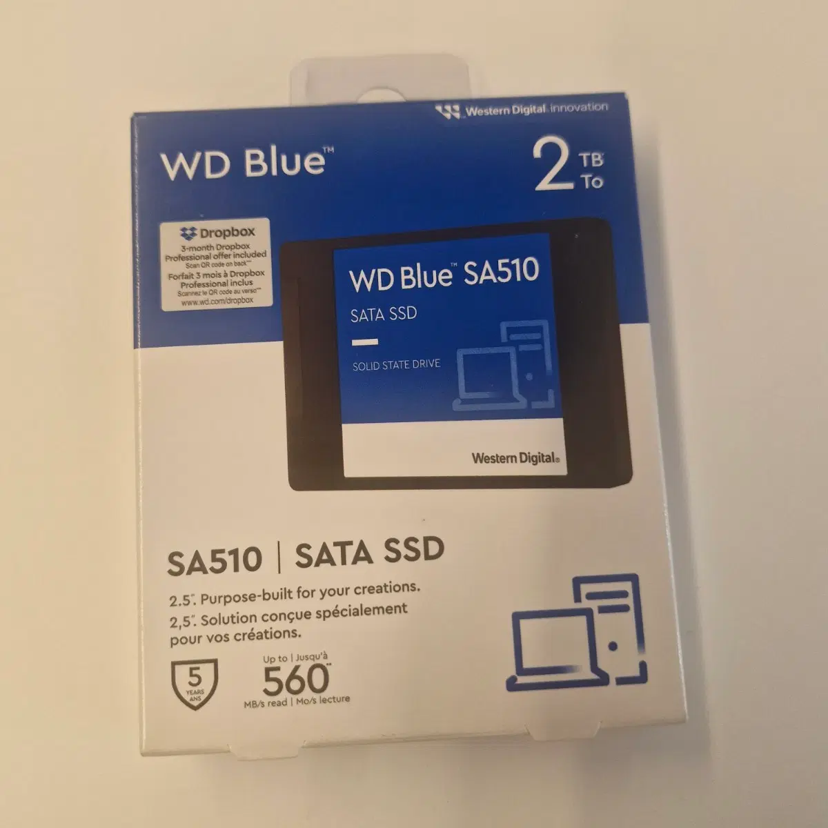 WD Blue SA510 2TB SATA SSD 미개봉 새제품