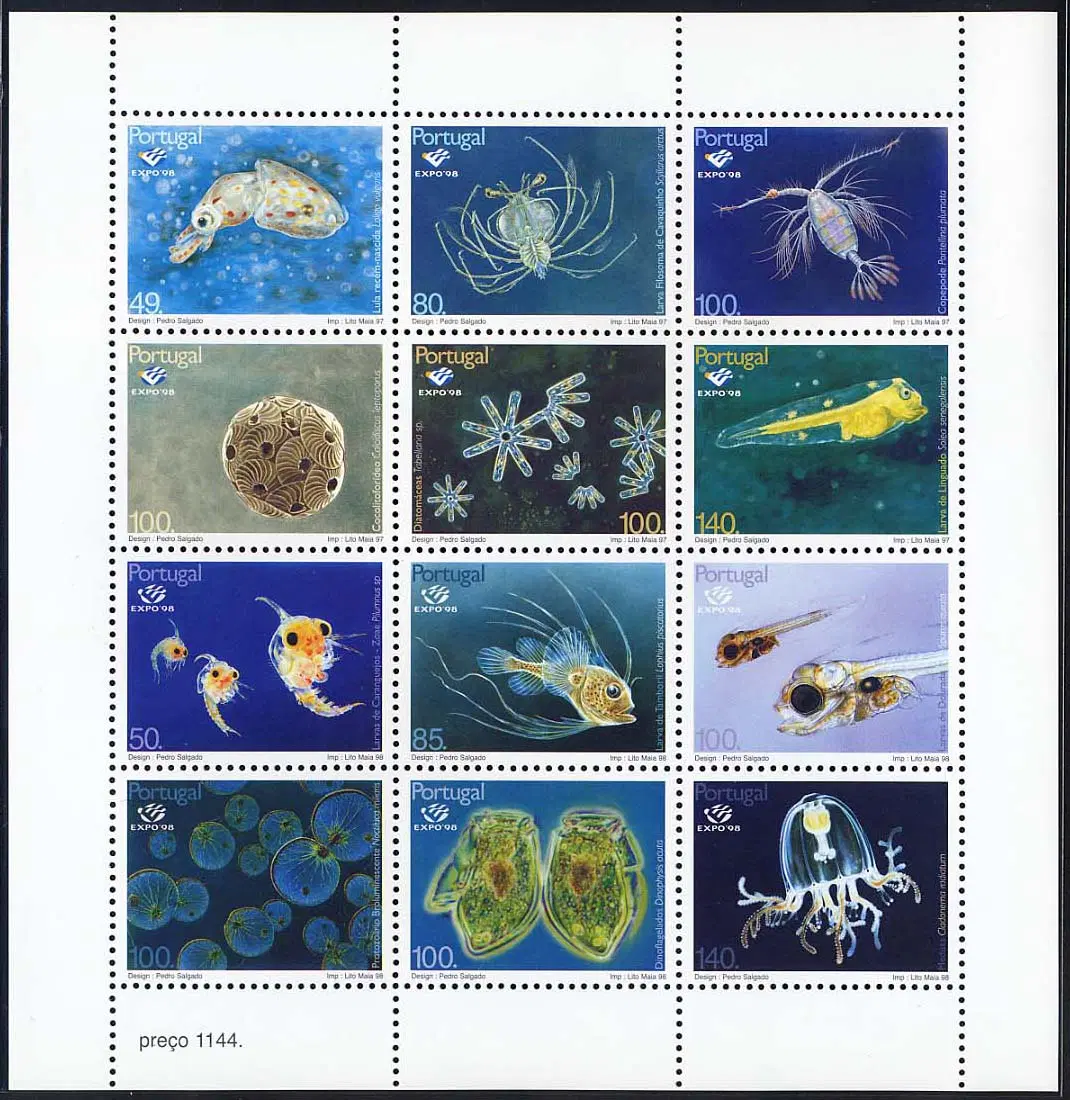 [BKstamp외국우표] 포르투갈 해양생물 EXPO98 시트(1998년)