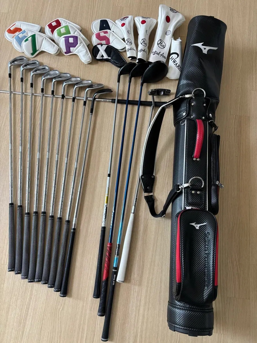 좌타/왼손용 골프채 미즈노+핑+RTX6 웨지 골프채 풀세트 + 하프 골프백