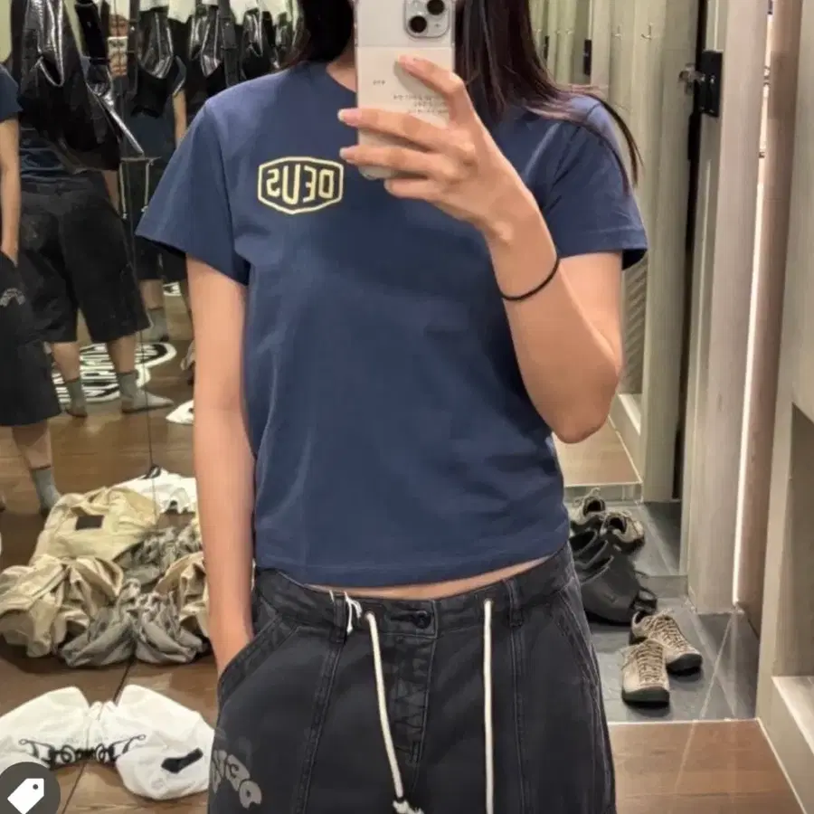 (W) 데우스 반팔 티셔츠 네이비