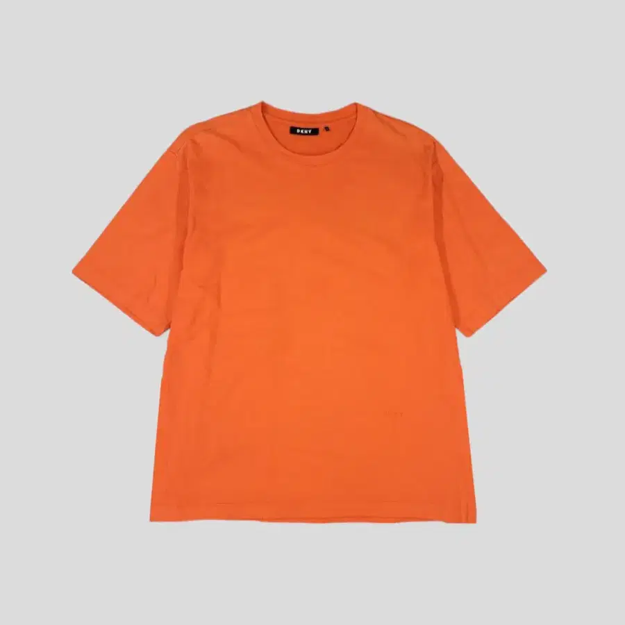 DKNY 디케이엔와이 도나카란뉴욕 오렌지 톤톤 로고 코튼 반팔 티셔츠 L