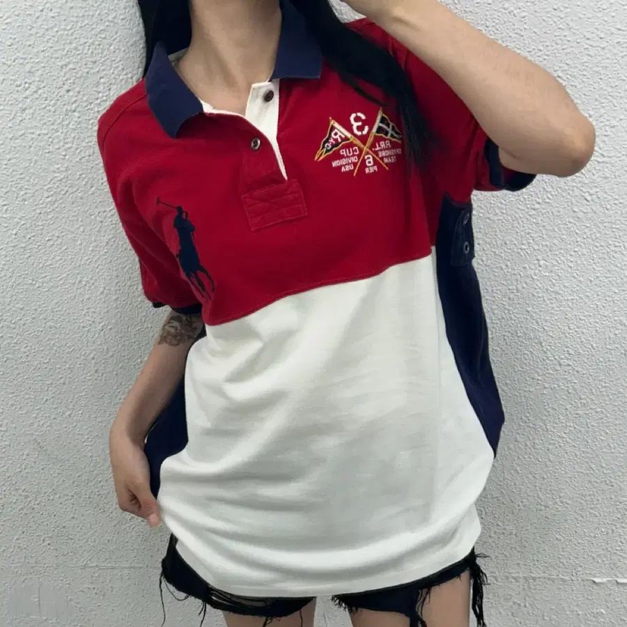 폴로 랄프로렌 네이비 빅포니 치프키프 pk반팔 XL