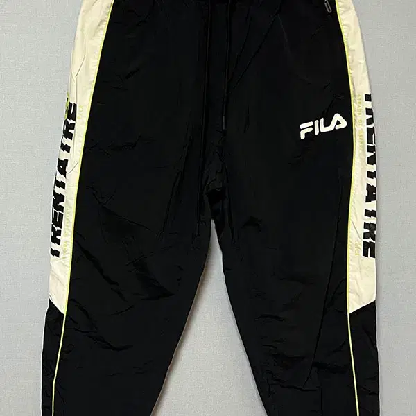 FILA 휠라 퓨전 남자 배색 우븐 조거 트랙팬츠 춘하복 블랙 L 32