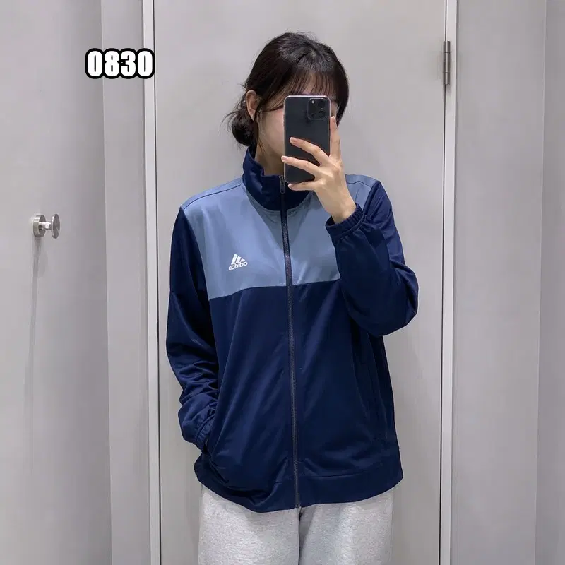 2XL 아디다스 백투더베이직 배색 트랙탑 집업 져지 자켓