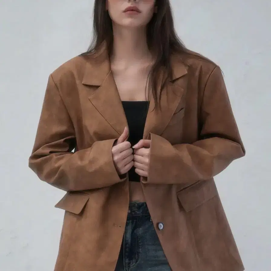무신사 비바셔스 Beau Art Leather Jacket CAMEL