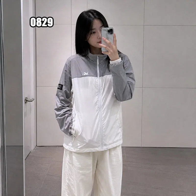 XL 밀레 투톤 나일론 경량 바람막이 자켓