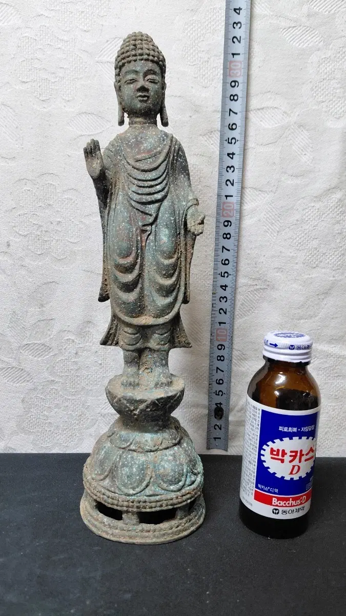 청동 출토품 여래 입불상