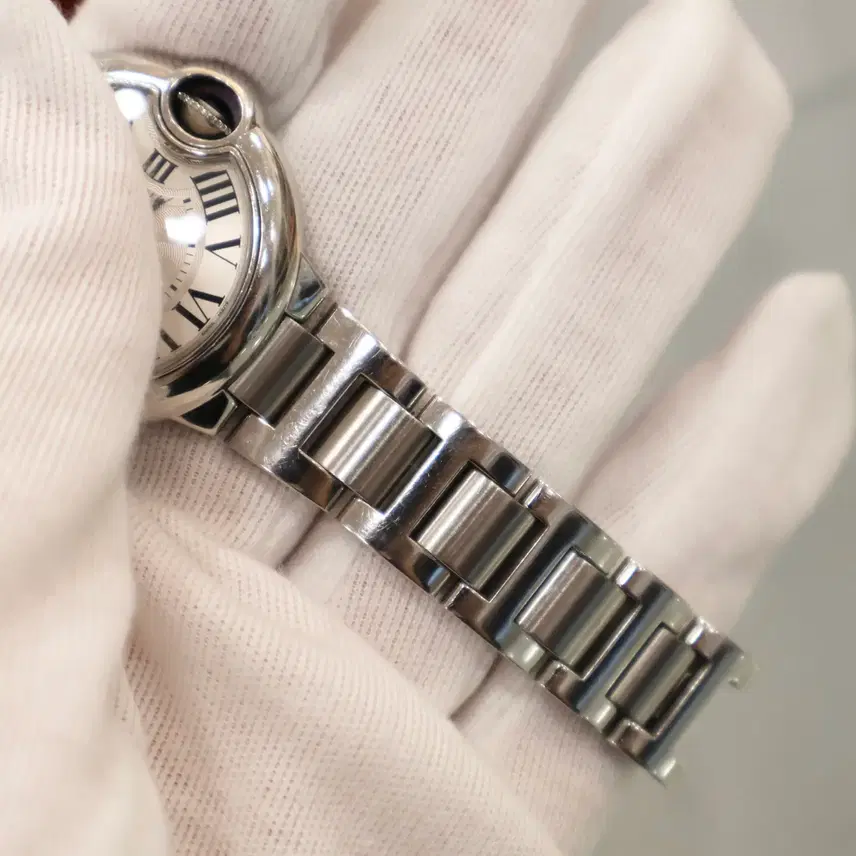 까르띠에 중고 발롱블루 쿼츠 스틸 33mm 시계 W6920084 CARTIER 사진 3