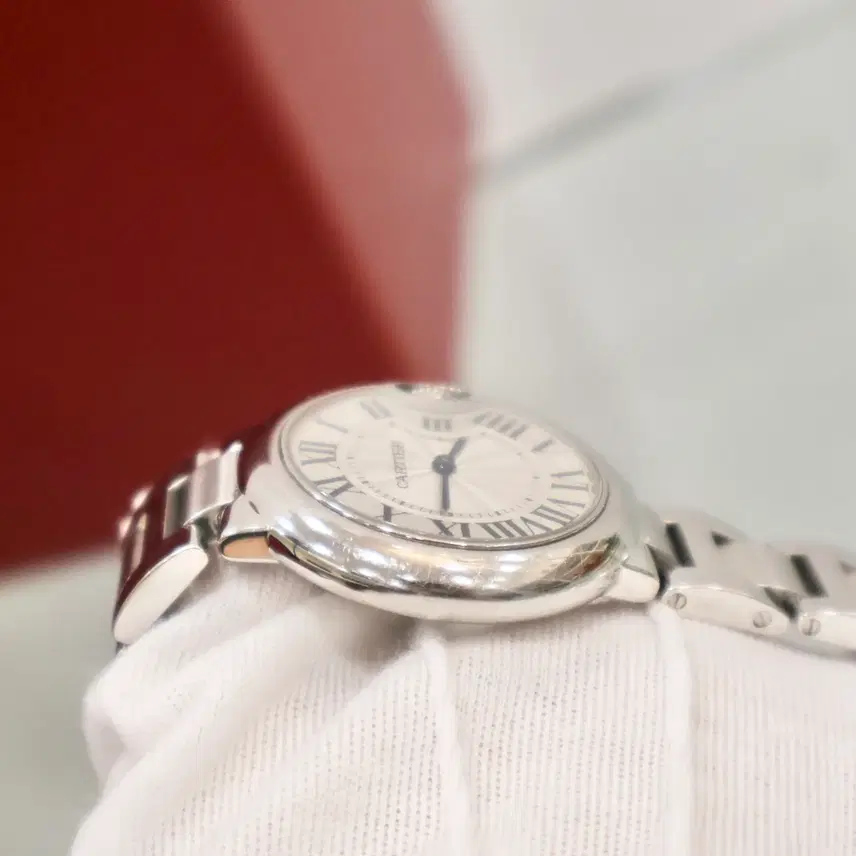 까르띠에 중고 발롱블루 쿼츠 스틸 33mm 시계 W6920084 CARTIER 사진 5