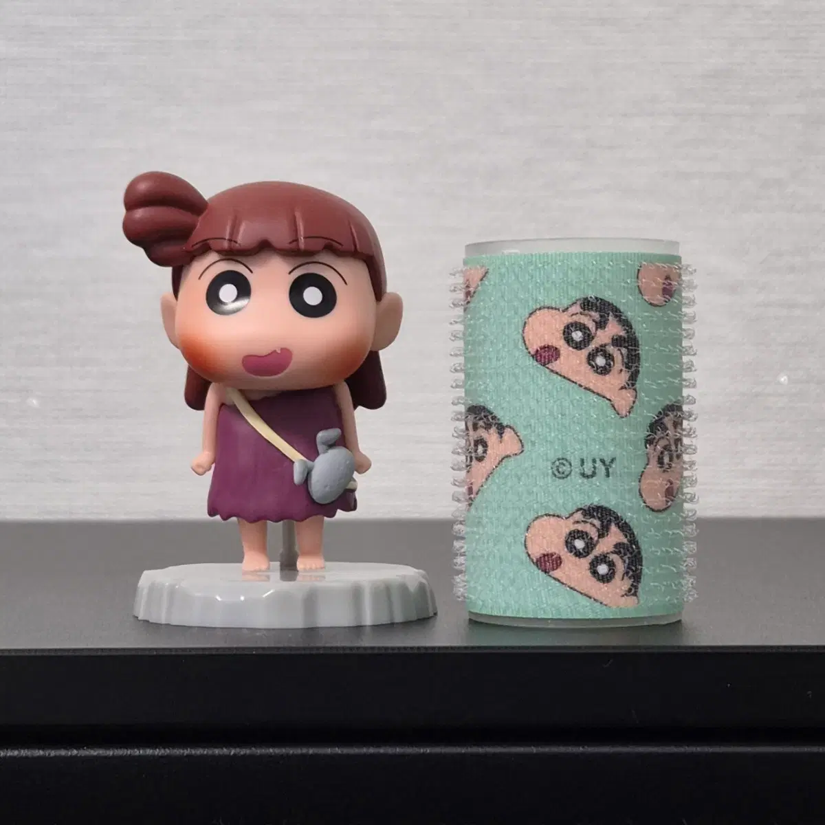 [UY] 7.6cm 짱구는못말려 피규어 원시시대 유리