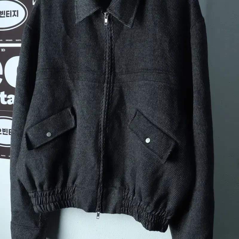 (L-XL) 브랜드빈티지 집업 바람막이 점퍼자켓 블루종 울-H38843