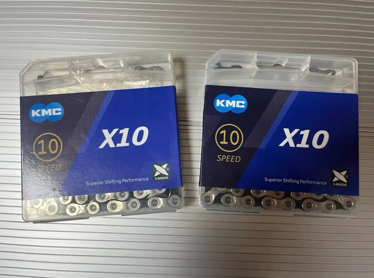 KMC X10 10단 자전거 체인 (실버/블랙)