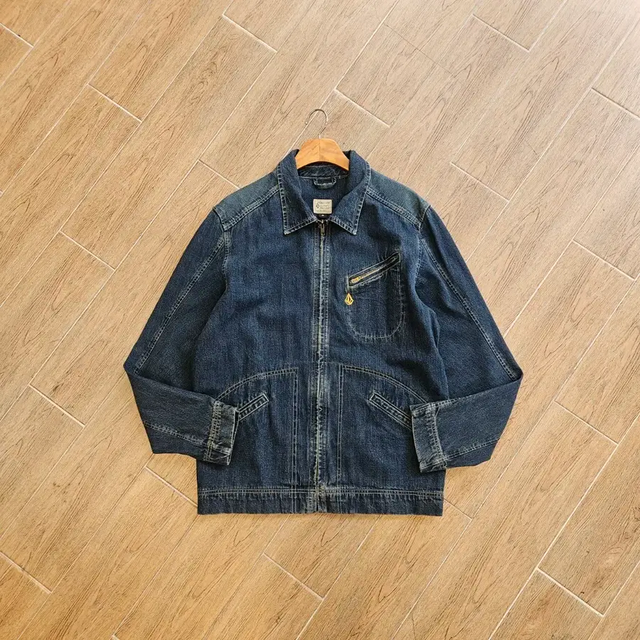 VOLCOM 볼컴 데님자켓 데님집업 슬림핏 L 100