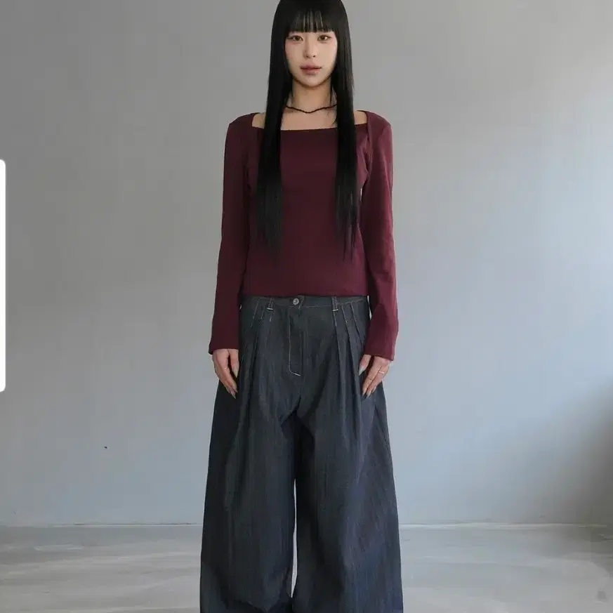 새상품 바이너리원 자체제작 레이스 7부 티셔츠