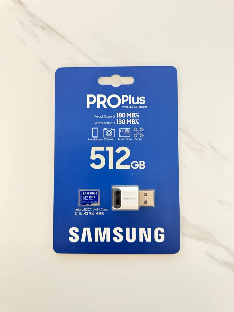 (미사용/신품)삼성 외장 메모리 PRO Plus 512GB