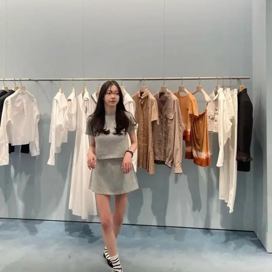 Moee 츄리닝 반팔 세트 (실물 사진 O)
