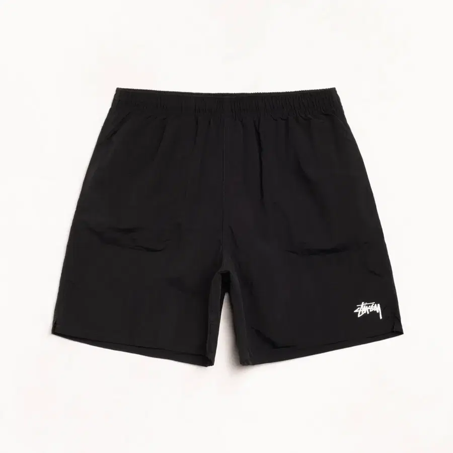 [M] stussy stock water shorts black