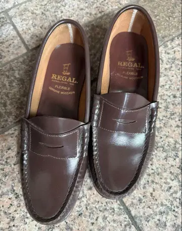 REGAL 다크 브라운 로퍼 박스 있음