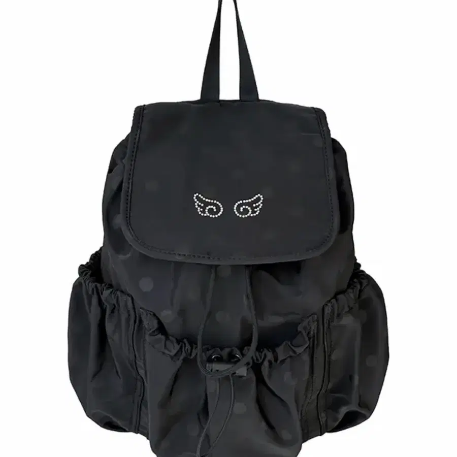 마이럭키젬스 angel wing dot backpack 천사 날개 도트 스트링 백팩 가방
