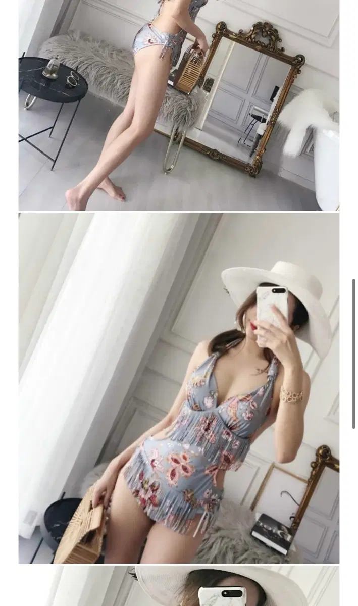 짐머만 스타일 플라워 원피스 수영복