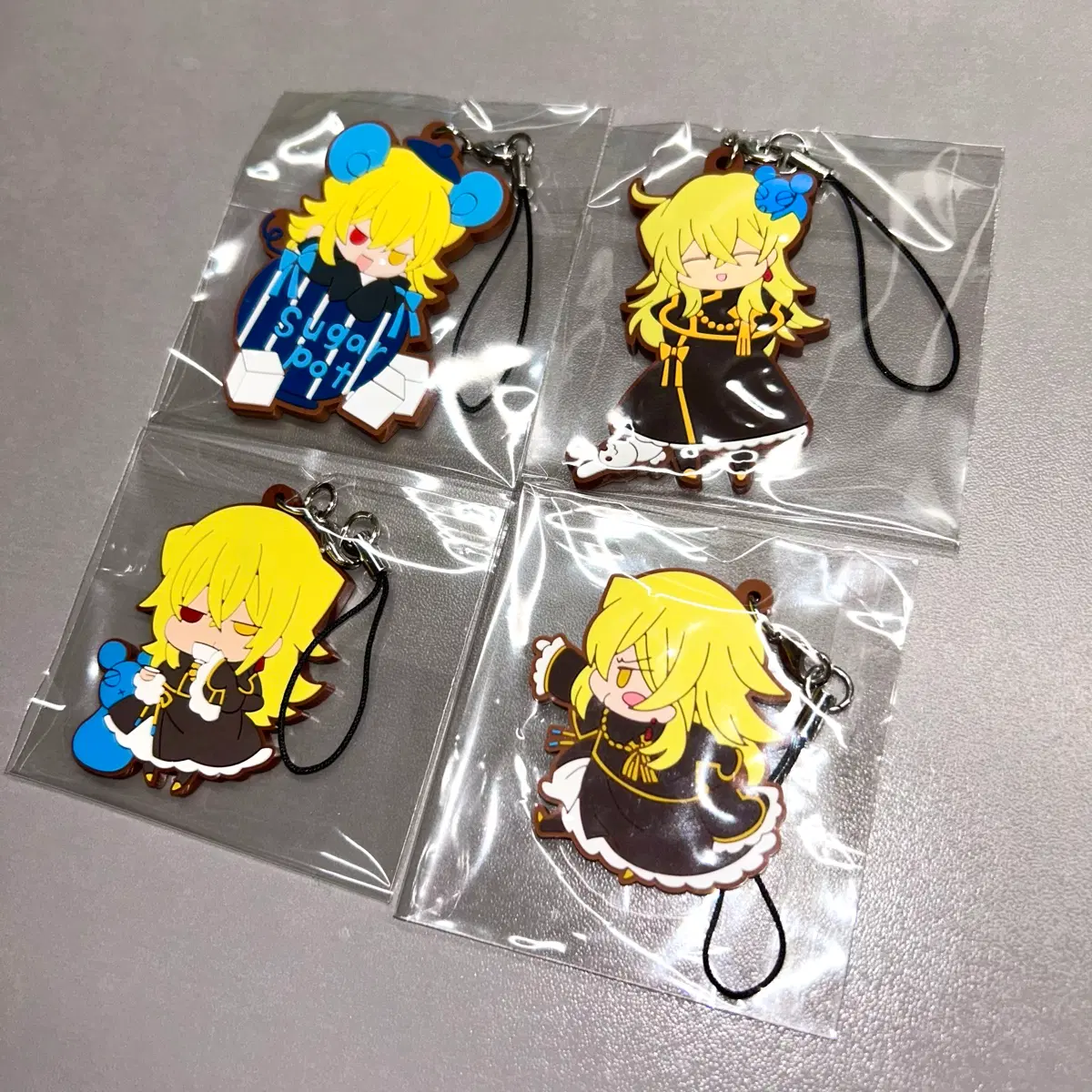 판도라하츠 PandoraHearts 빈센트 나이트레이 러버 스트랩 키링 4종 일괄