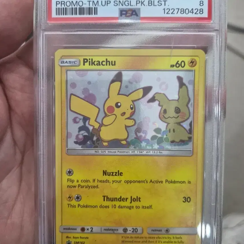 포켓몬 2019 포켓몬스터 피카츄 카드 SM162 PSA 8 사진 1