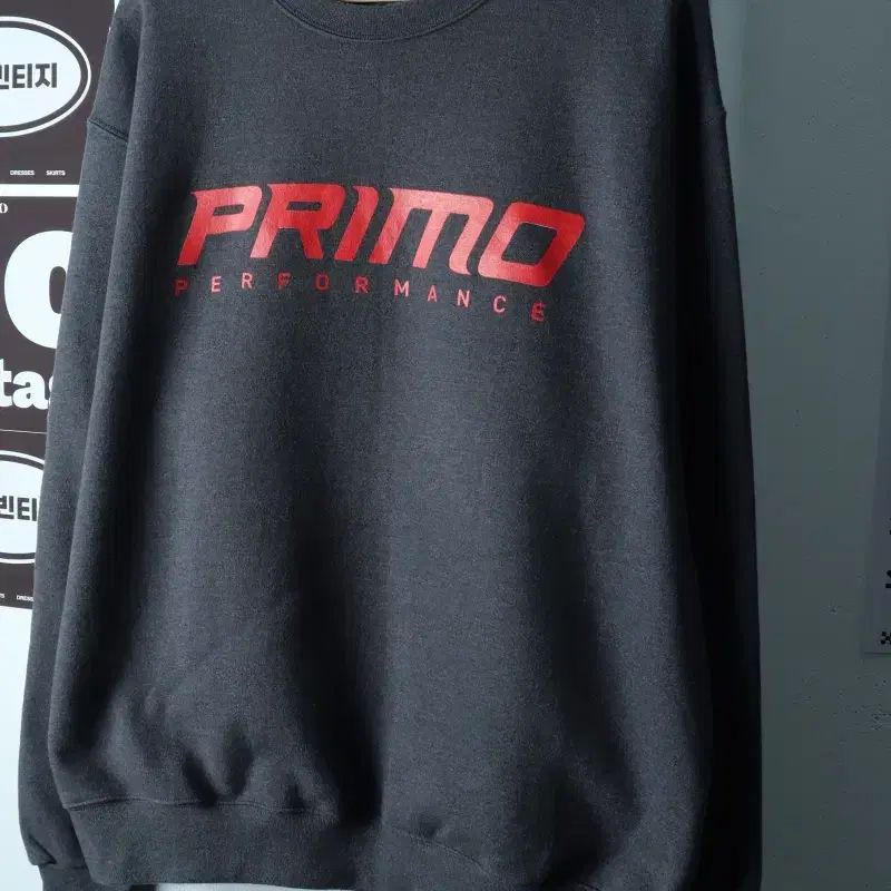 (XL-2XL) 챔피온 맨투맨 티셔츠 빅사이즈 그레이 기모-H38895