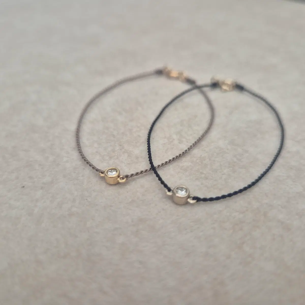 2.5mm 랩다이아 14K 매듭 팔찌