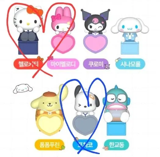 (판매/교환) 필리밀리 산리오 미니 피규어 히퍼 키티 마이멜로디