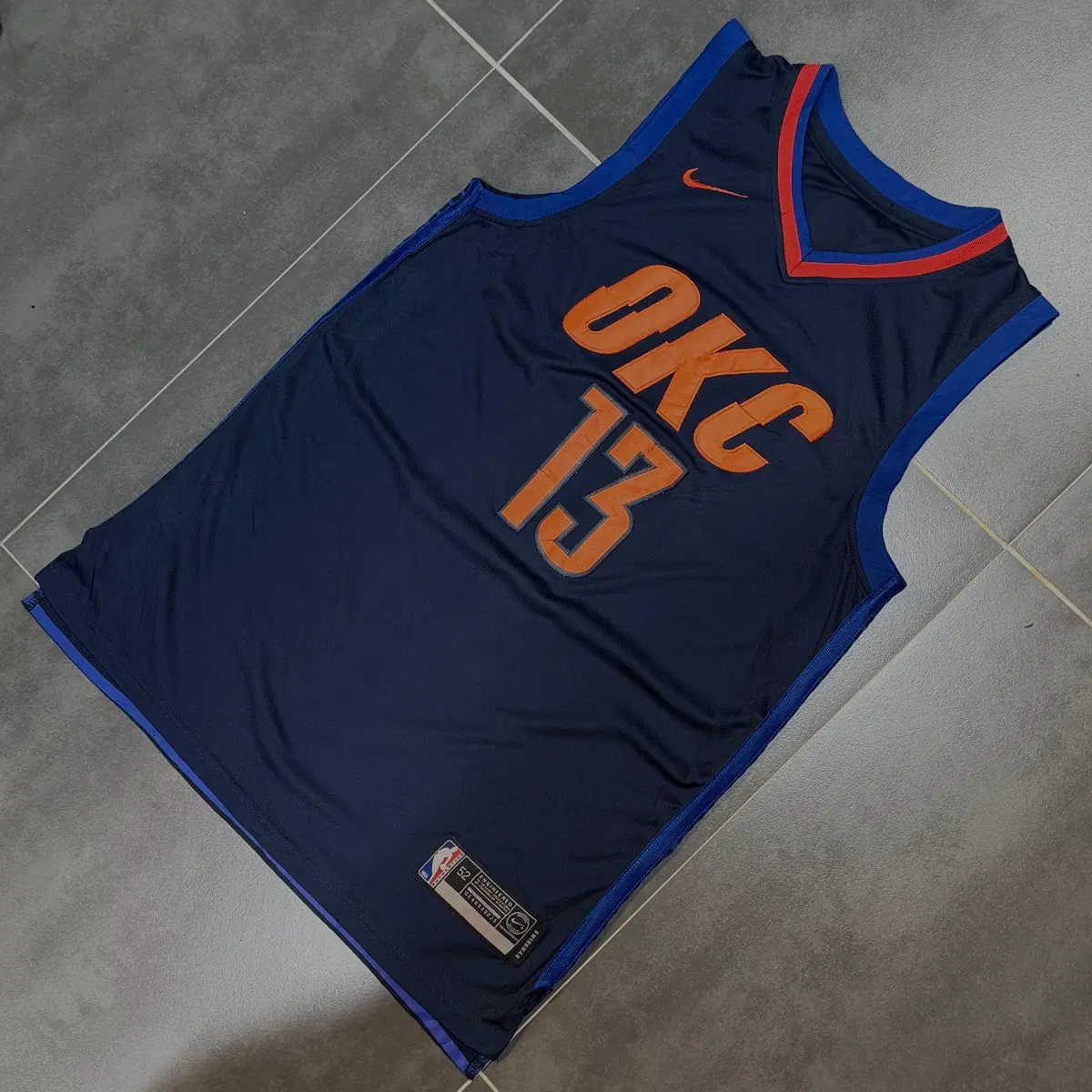 NIKE X NBA 오클라호마시티 썬더(OKC) 폴 조지 #13 스윙맨 농구 저지(올터네이트 에디션)